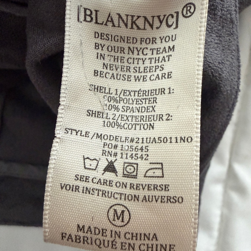 Blank NYC Asymmetrical faux suede Charcoal Jacket - Picture 5 of 8